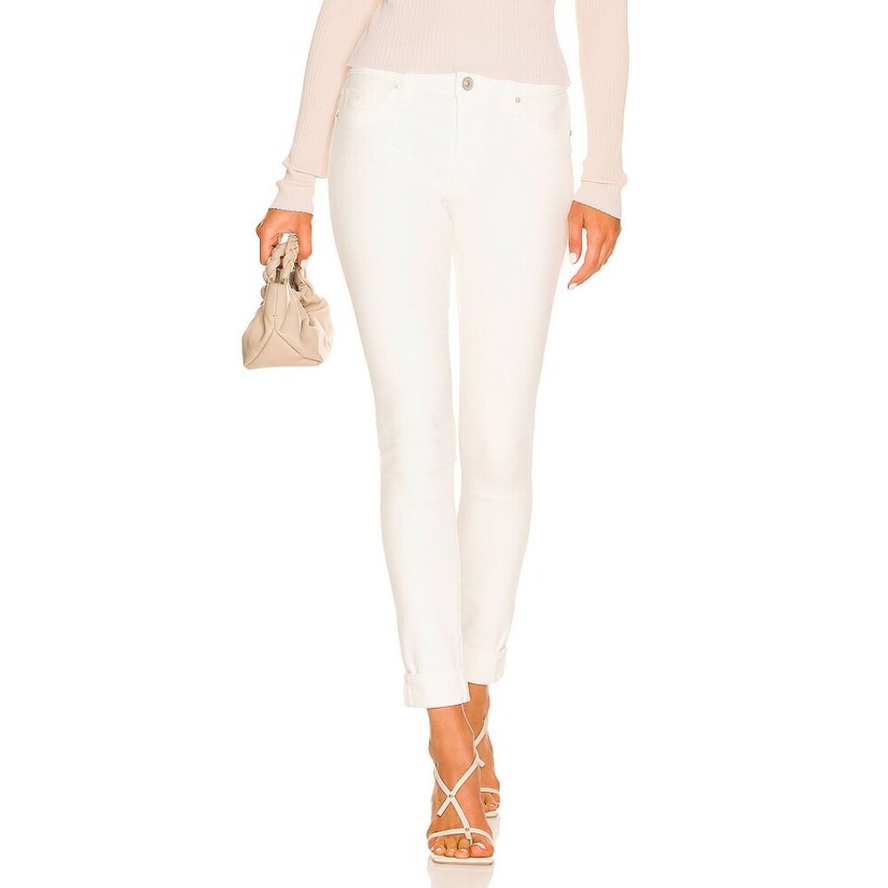 NWT Hudson Nico Super Skinny White Ankle Jeans Size 28 Stretch Denim